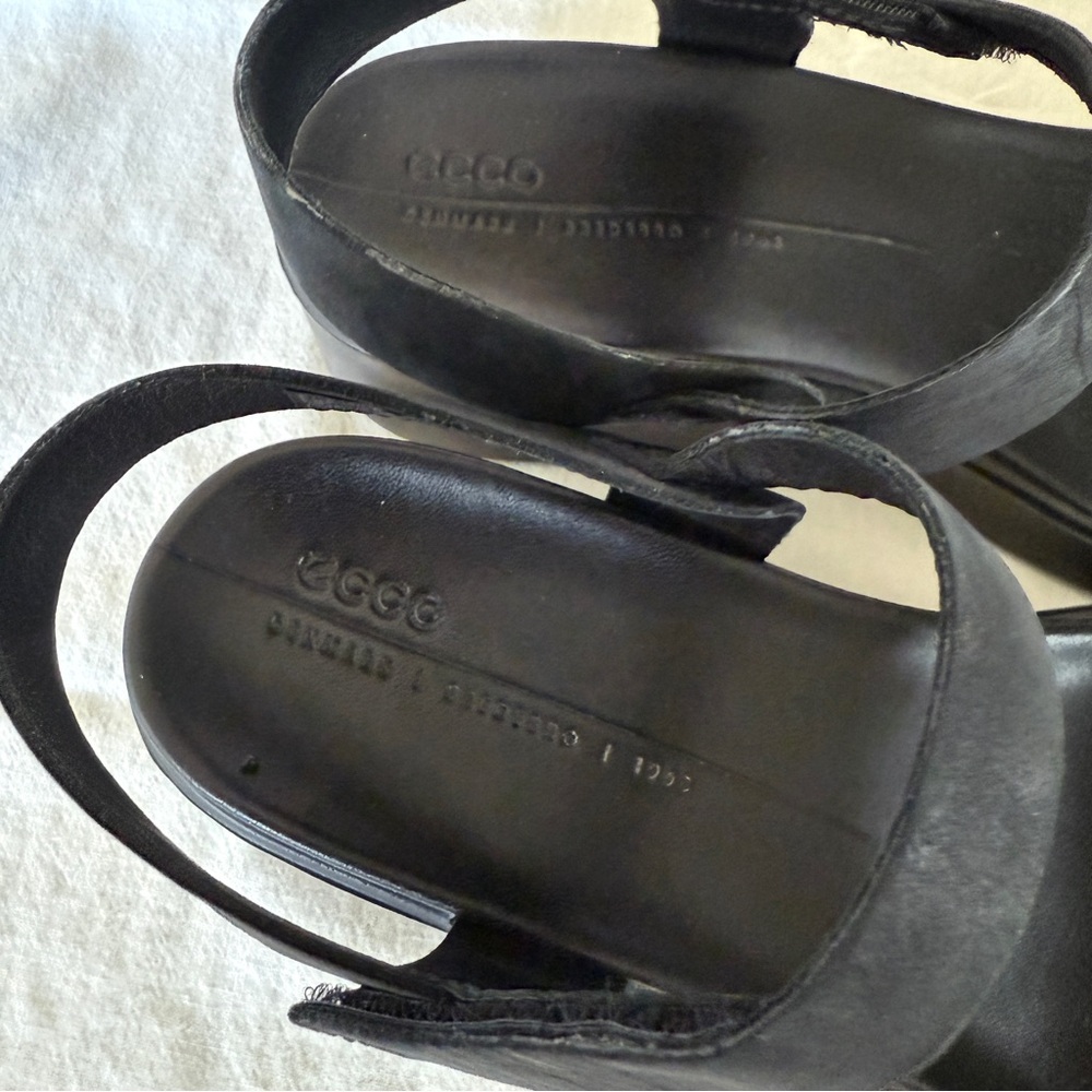 Ecco Flowt Wedge Black Women's Sandals - Picture 6 of 8